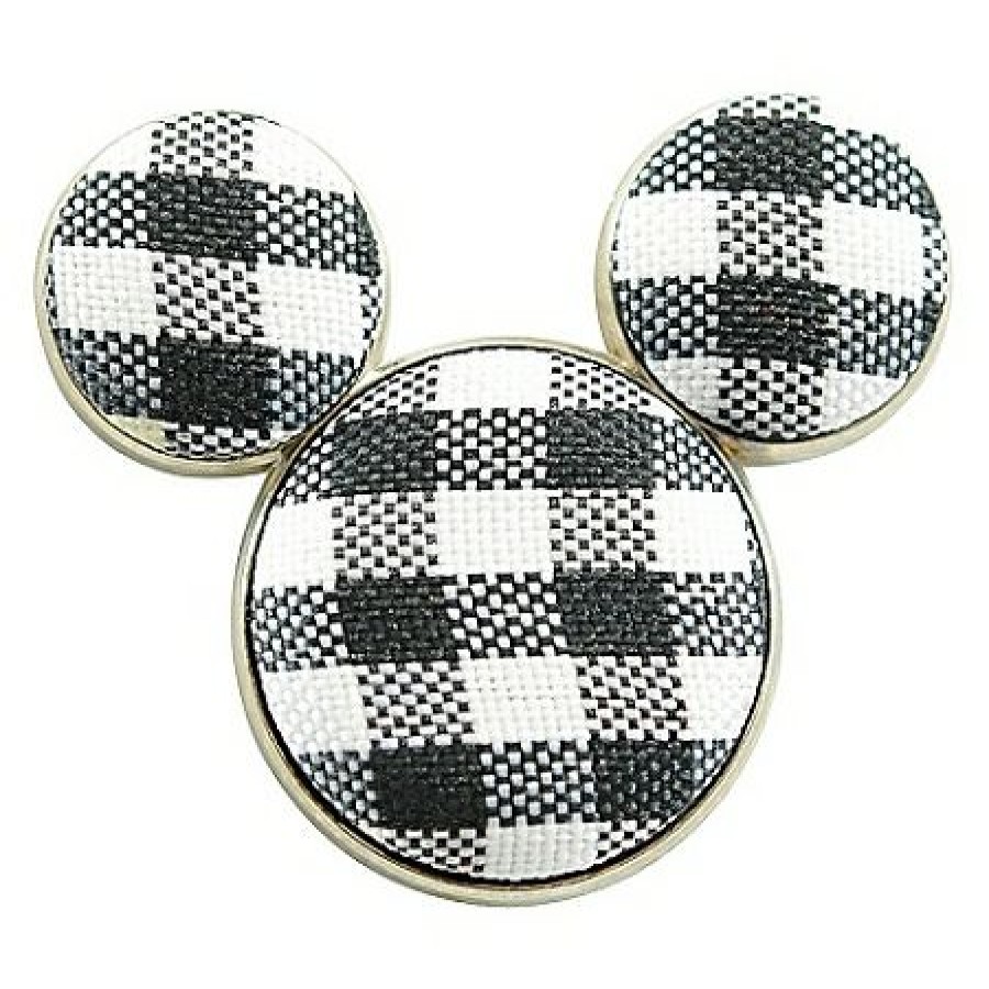 Figures And Collectibles Disney | Discount Sale Disney Pin- Cloth Black Checkerboard Icon Mickey Mouse