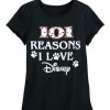 Apparel Disney | Discount Sale Disney T-Shirt For Women 101 Reasons I Love Disney