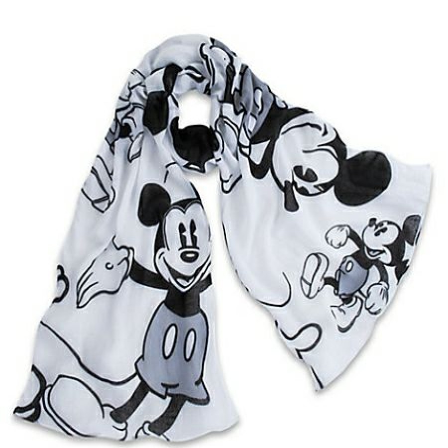 Apparel Disney | Unique Disney Scarf Mickey Mouse Classic Black And White