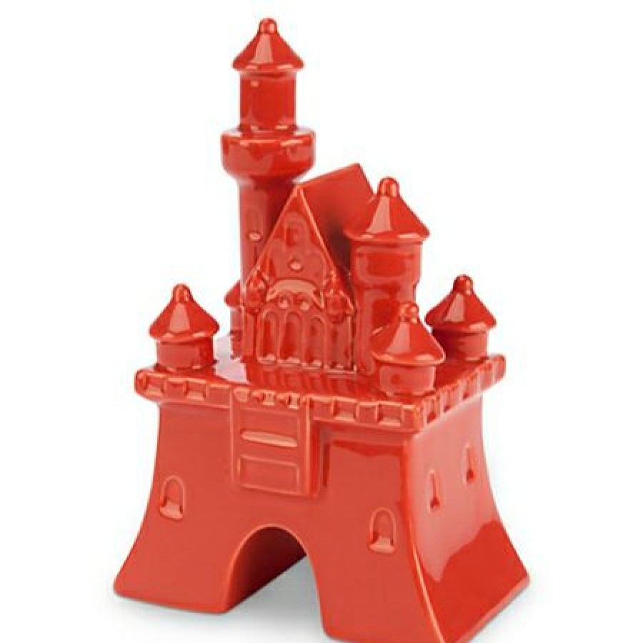 Figures And Collectibles Disney | Discount Disney Miniature Figurine Fantasyland Castle Dark Orange