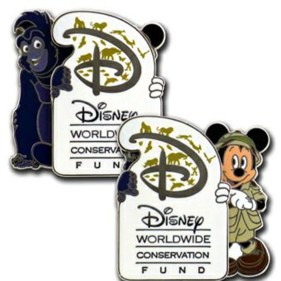 Figures And Collectibles Disney | Bestsellers Disney Pin- Disney Worldwide Conservation Fund Mickey Mouse And Terk Pin