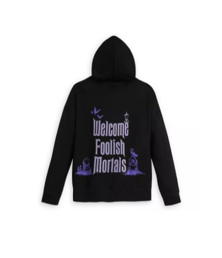 Apparel Disney | Reliable Quality Disney Ladies Zip Hoodie Haunted Mansion Welcome Foolish Mortals