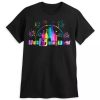 Apparel Disney | Online Discount Disney Adult Shirt Walt Disney World Logo Rainbow Foil Black