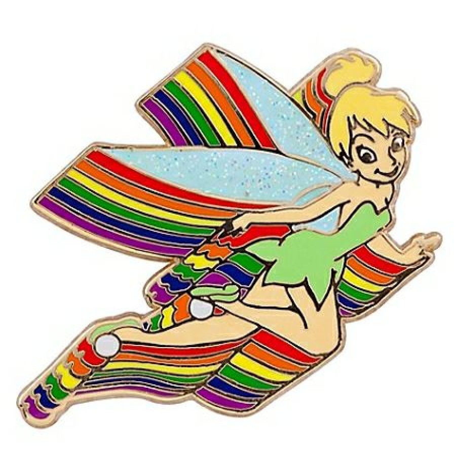 Figures And Collectibles Disney | Unique Disney Tinker Bell Pin Rainbow