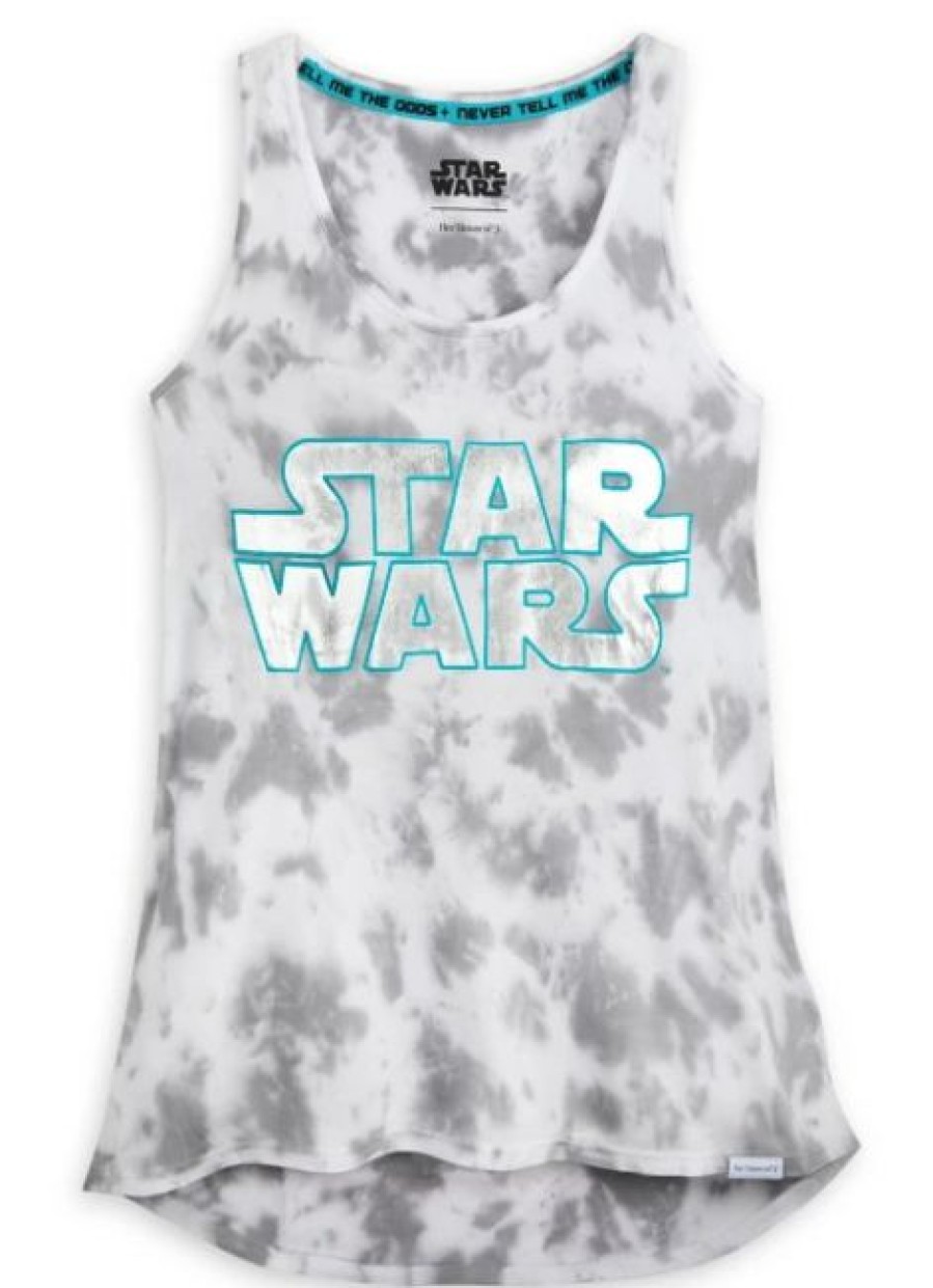 Apparel Disney | Free Delivery Disney Tank Top For Women Star Wars Logo Cloud Wash