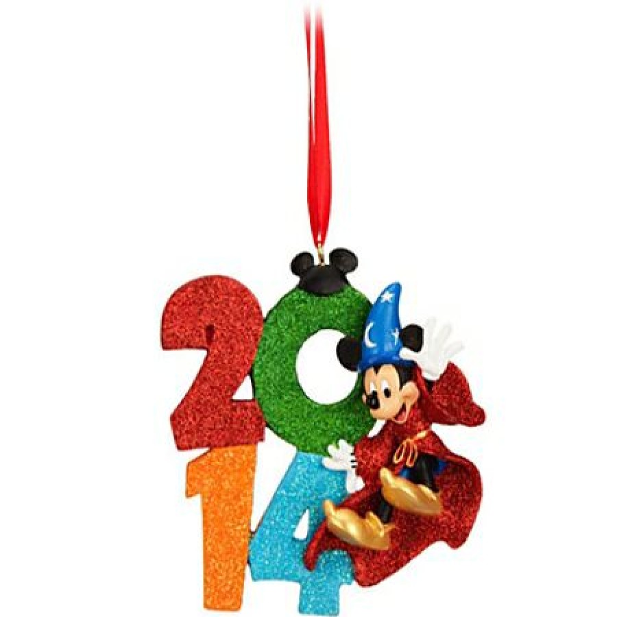 Christmas Ornaments Disney | Unique Disney Christmas Ornament 2014 Sorcerer Mickey Mouse Figure