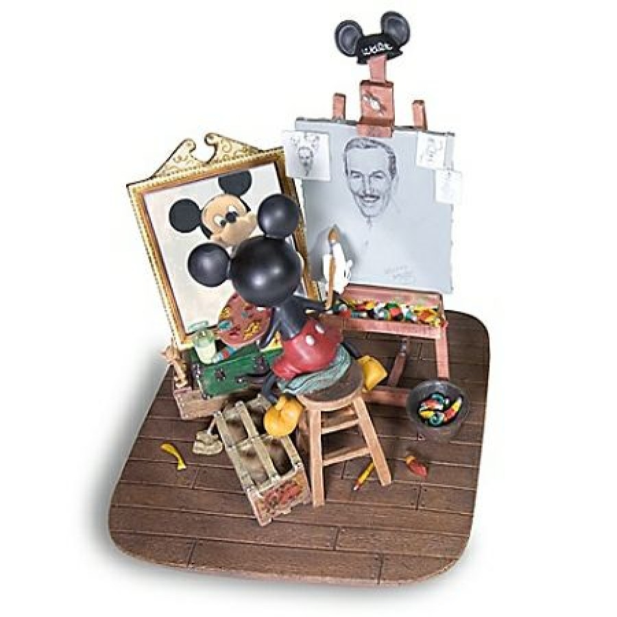 Figures And Collectibles Disney | Store Disney Figurine Self Portrait Walt Disney And Mickey Mouse