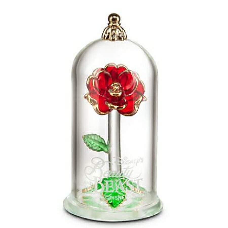 Figures And Collectibles Disney | Online Discount Disney Glass Sculpture Beauty And The Beast Enchanted Rose Small