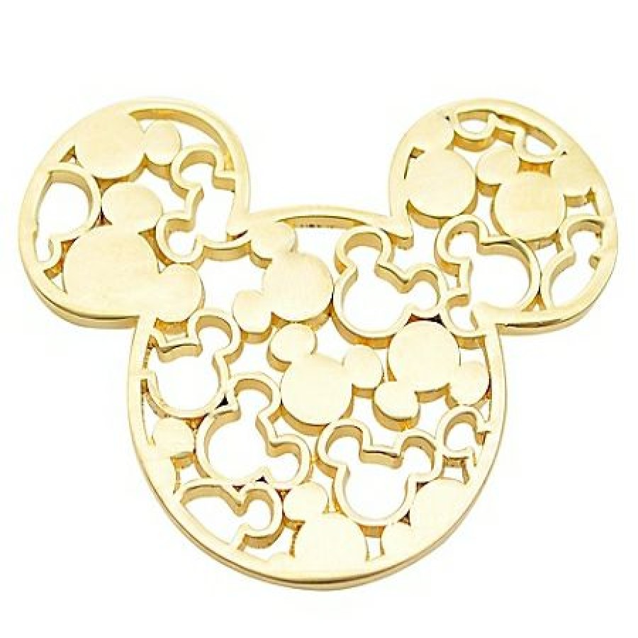 Figures And Collectibles Disney | Bestsellers Disney Mickey Mouse Pin Gold Filigree Icon