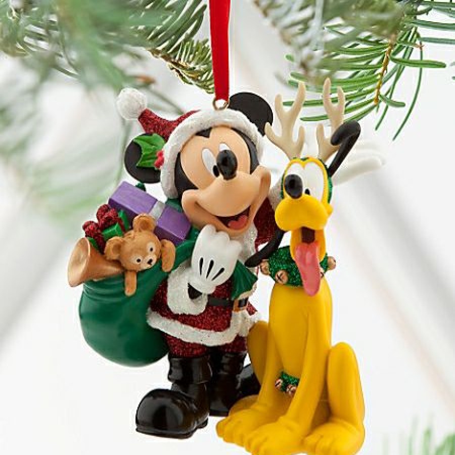 Christmas Ornaments Disney | Unique Disney Christmas Ornament Santa Mickey Mouse And Pluto