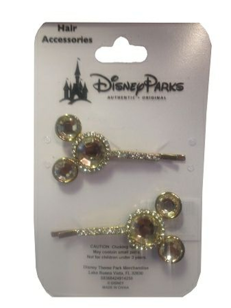 Apparel Disney | Best Choice Disney Hair Accessory Mickey Mouse Barrette Clip Jeweled Clear