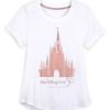 Apparel Disney | Best Sale Disney Shirt For Women 50Th Anniversary Castle Rose Gold