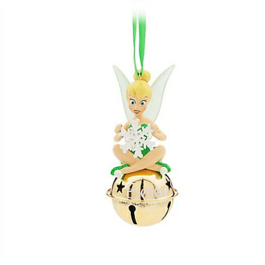 Christmas Ornaments Disney | Top Sellers Disney Christmas Ornament Tinker Bell Sitting On Bell Believe