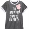 Apparel Disney | Online Discount Disney Shirt For Women Happiest Snacks On Earth Gray