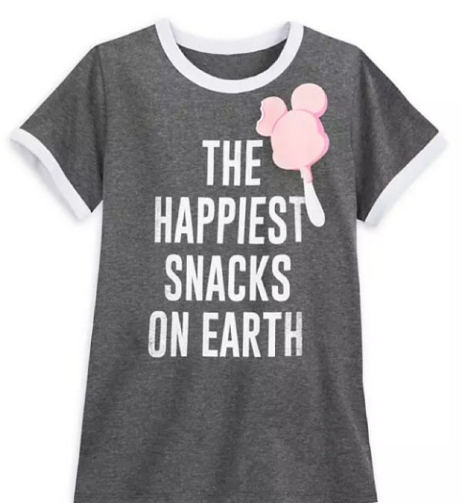 Apparel Disney | Online Discount Disney Shirt For Women Happiest Snacks On Earth Gray