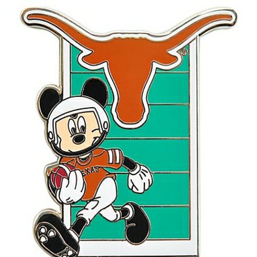 Figures And Collectibles Disney | Best Sale Disney Football Pin Ncaa Texas Mickey Mouse