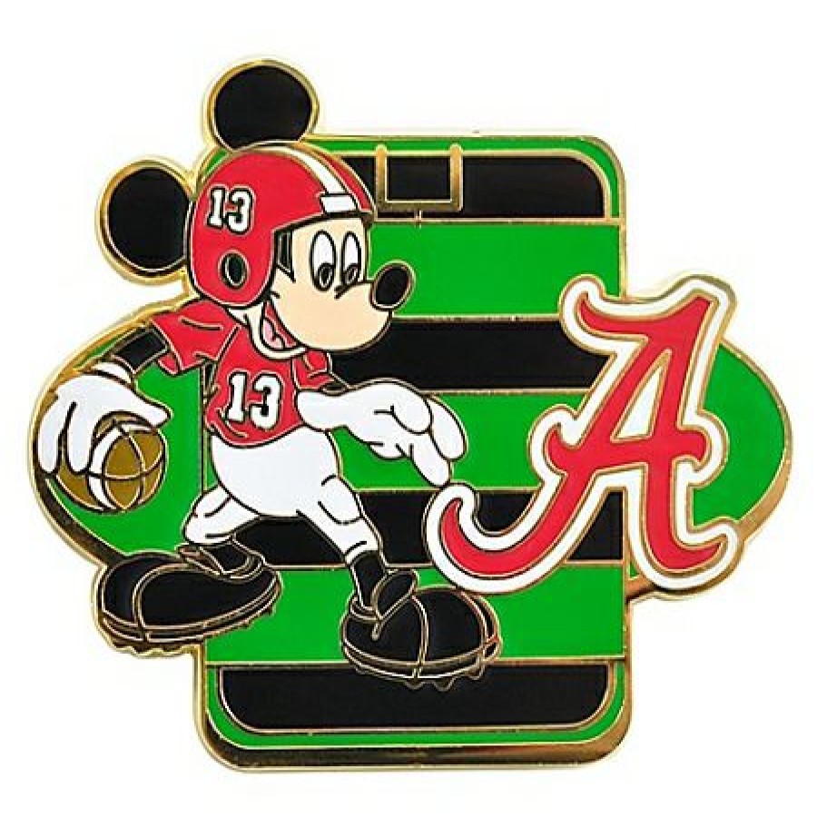 Figures And Collectibles Disney | Flash Sale Disney Football Pin Ncaa Alabama Mickey Mouse