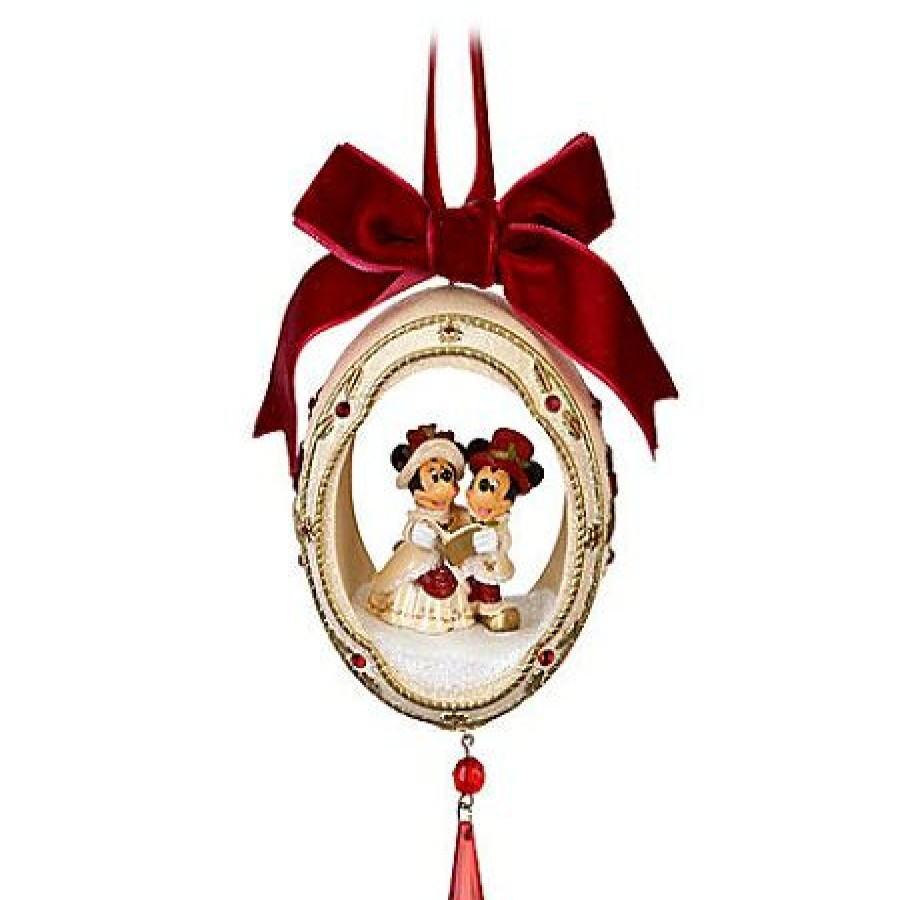 Christmas Ornaments Disney | Exclusive Design Disney Christmas Ornament Victorian Minnie And Mickey Mouse Eggshell