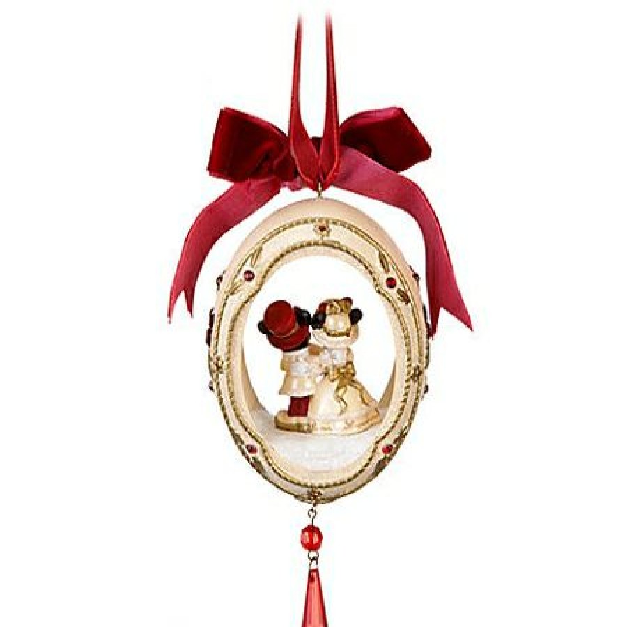 Christmas Ornaments Disney | Exclusive Design Disney Christmas Ornament Victorian Minnie And Mickey Mouse Eggshell