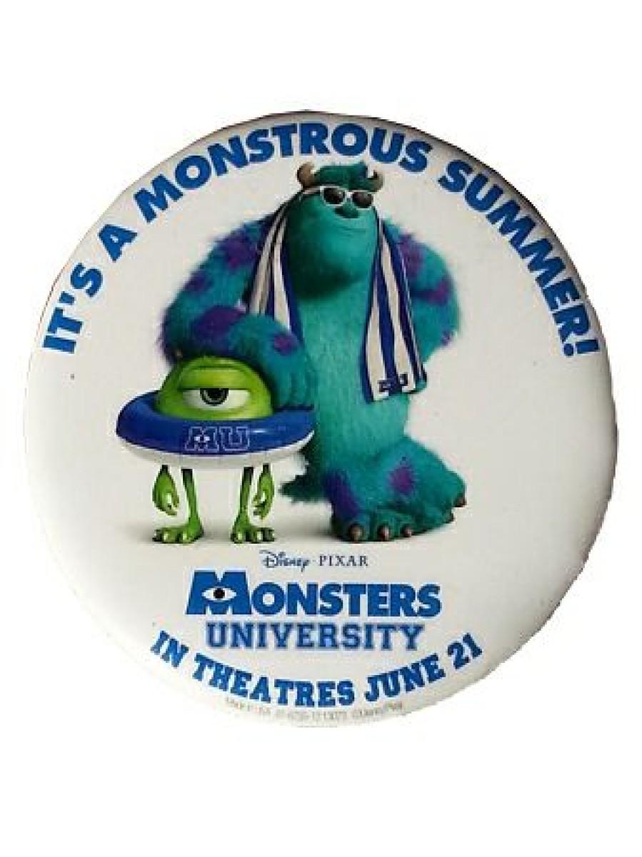 Apparel Disney | Top Selling Disney Souvenir Button Pin Monsters University Mike & Sulley