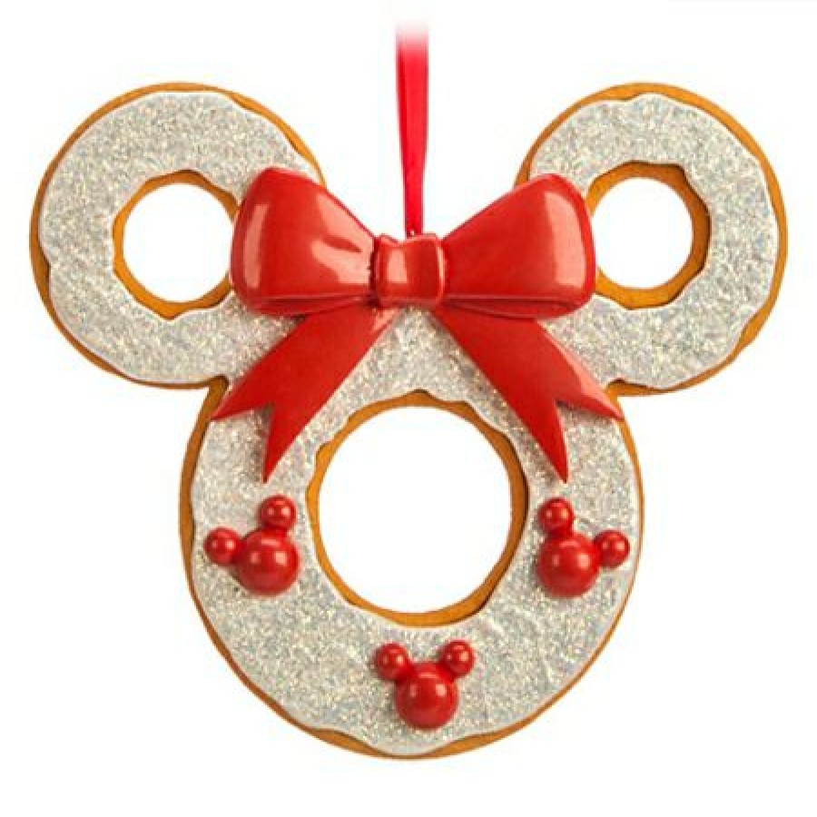 Christmas Ornaments Disney | Quality Guarantee Disney Christmas Ornament Mickey Mouse Gingerbread Filigree Wreath