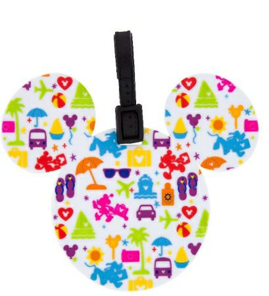 Apparel Disney | Bargain Sale Disney Luggage Bag Tag Tag Character Icons White