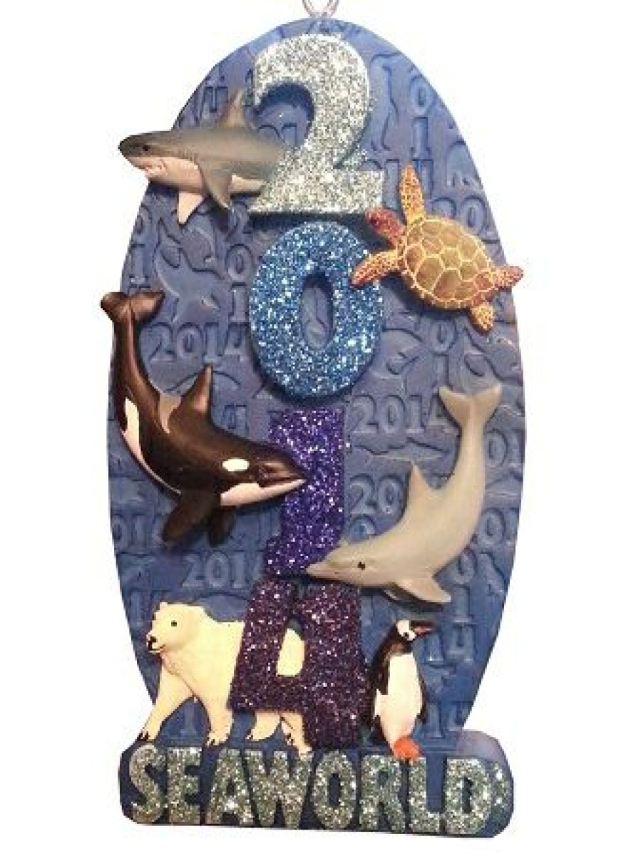 Christmas Ornaments Disney | Top Sellers Sea World Christmas Ornament 2014 Logo Marine Animals