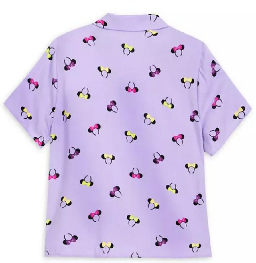 Apparel Disney | Quality Guarantee Disney Blouse For Women Minnie Mouse Ear Headband Purple