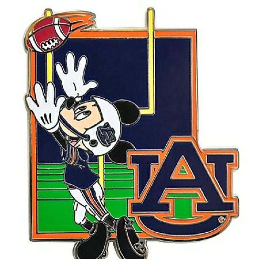 Figures And Collectibles Disney | Online Discount Disney Football Pin Ncaa Auburn Mickey Mouse