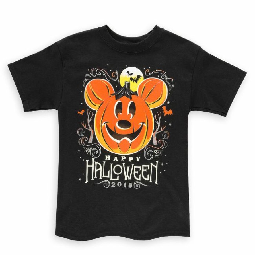 Apparel Disney | Exclusive Design Disney T-Shirt For Adults 2018 Halloween Mickey Pumpkin Black