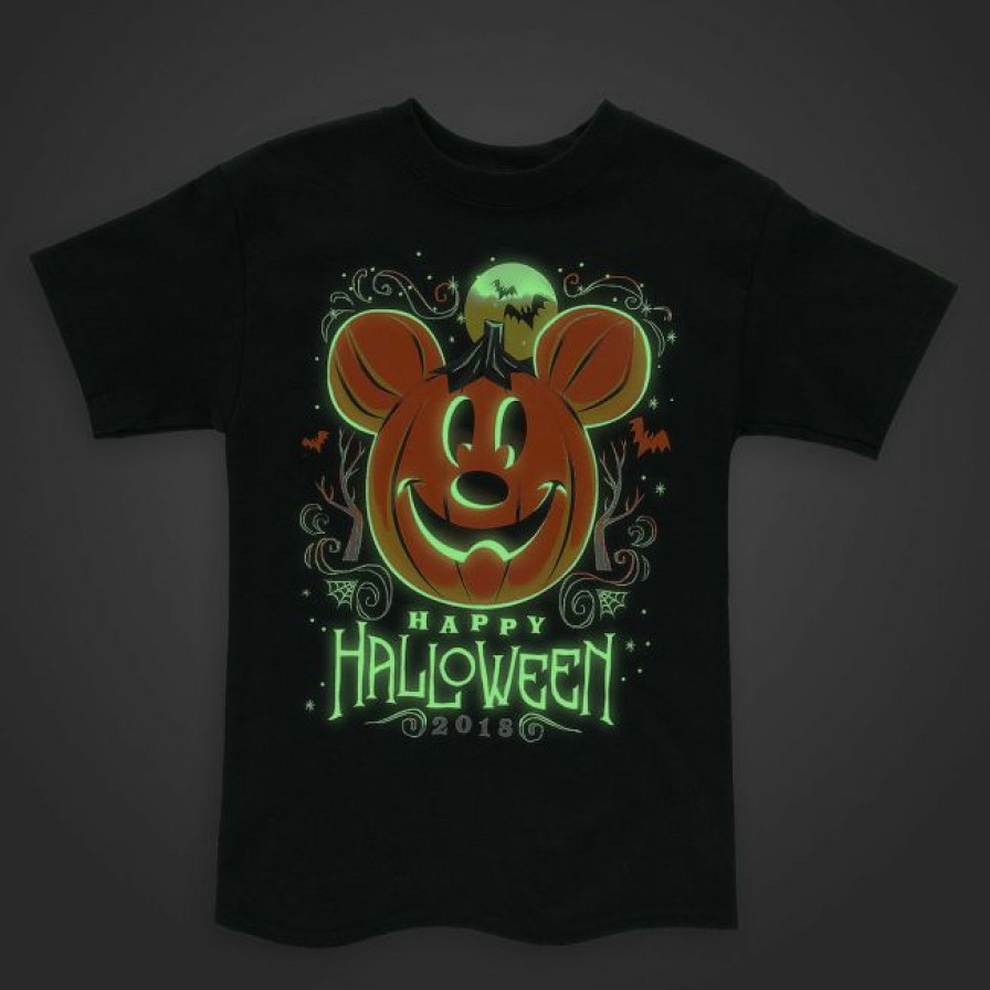 Apparel Disney | Exclusive Design Disney T-Shirt For Adults 2018 Halloween Mickey Pumpkin Black