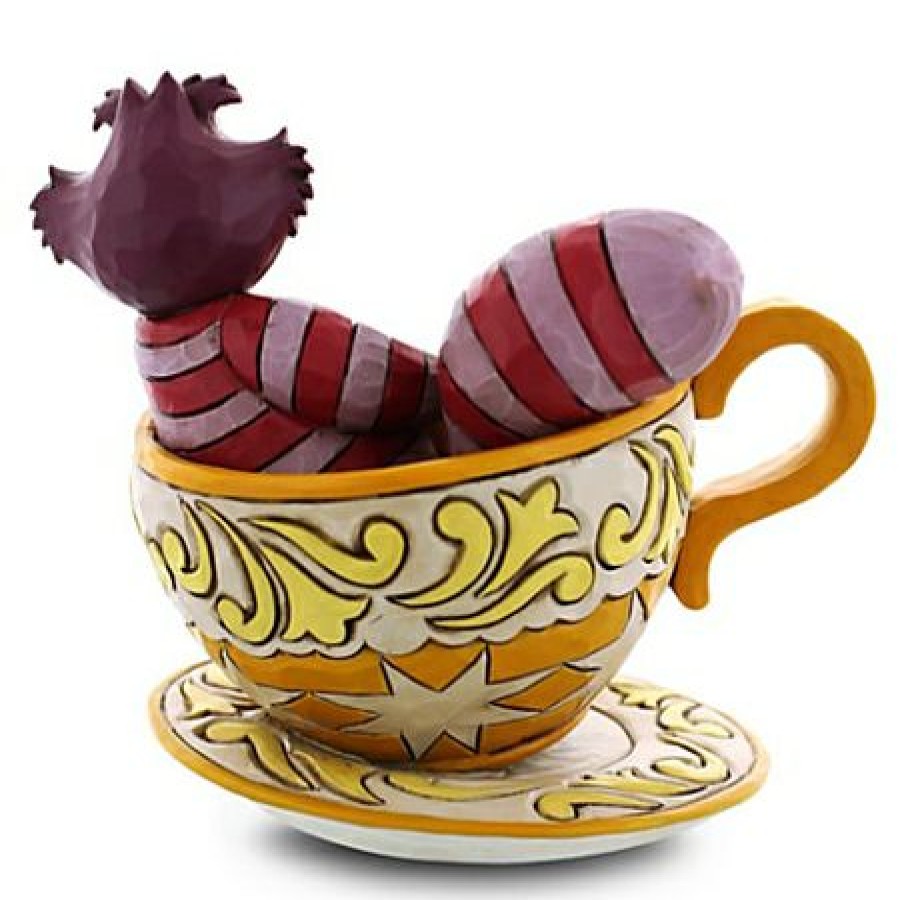 Figures And Collectibles Disney | Classical Disney Jim Shore Figurine Cheshire Cat In Tea Cup