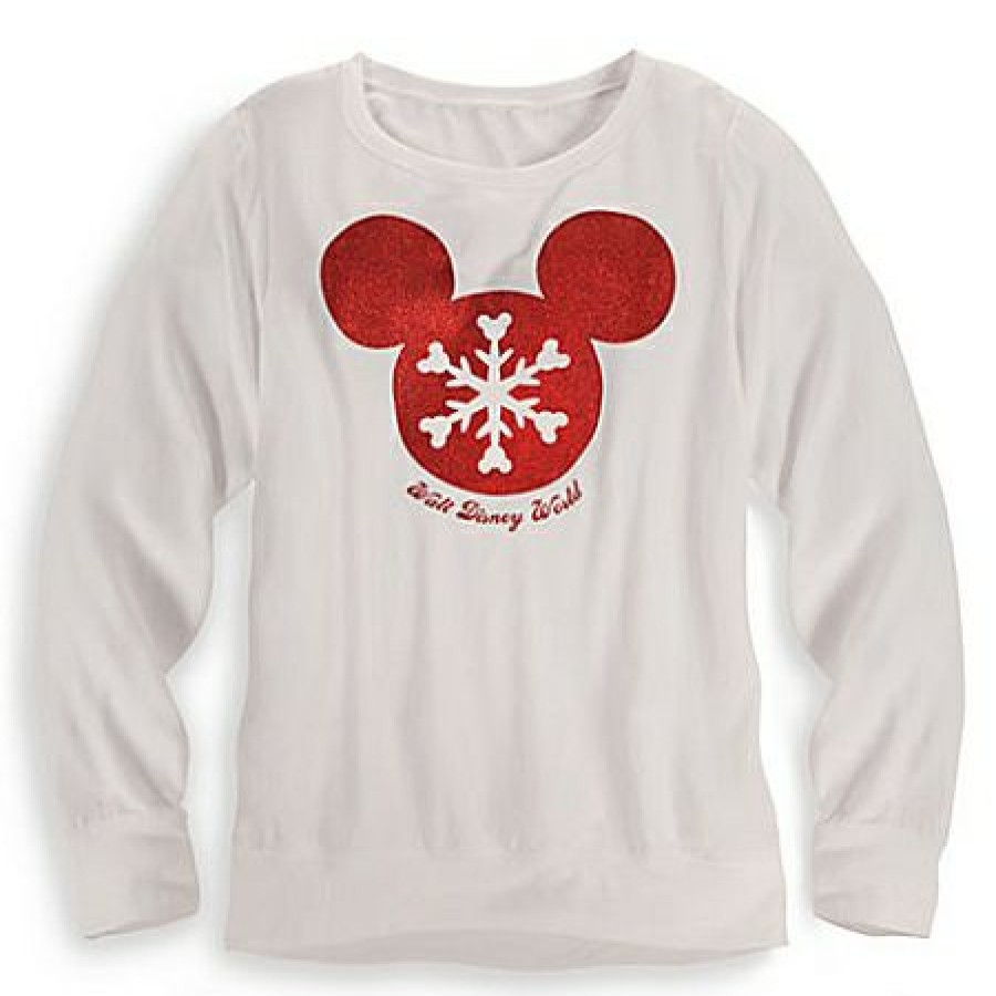 Apparel Disney | Bestsellers Disney Shirt For Women Christmas Mickey Mouse Snow Flake Icon