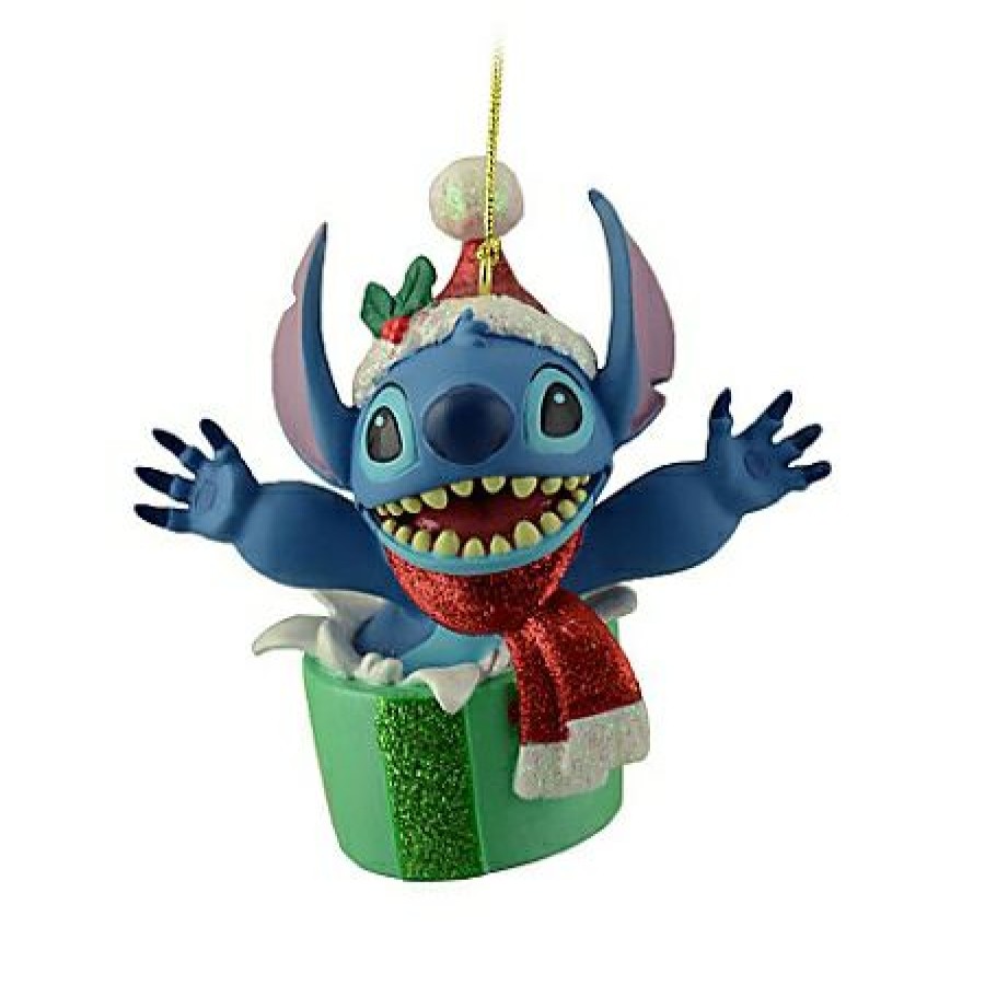 Christmas Ornaments Disney | Outlet Sale Disney Christmas Ornament Santa Stitch Present