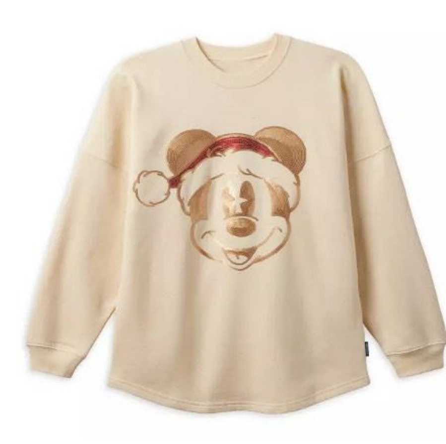 Apparel Disney | Online Discount Disney Christmas Sweater For Adults Mickey Sequined White