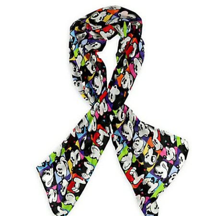 Apparel Disney | Top Selling Disney Scarf Mickey Faces In Blocks