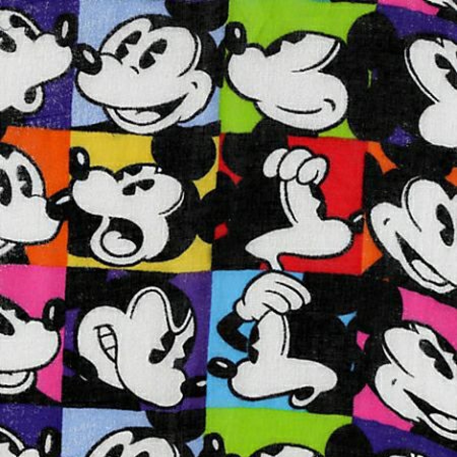 Apparel Disney | Top Selling Disney Scarf Mickey Faces In Blocks