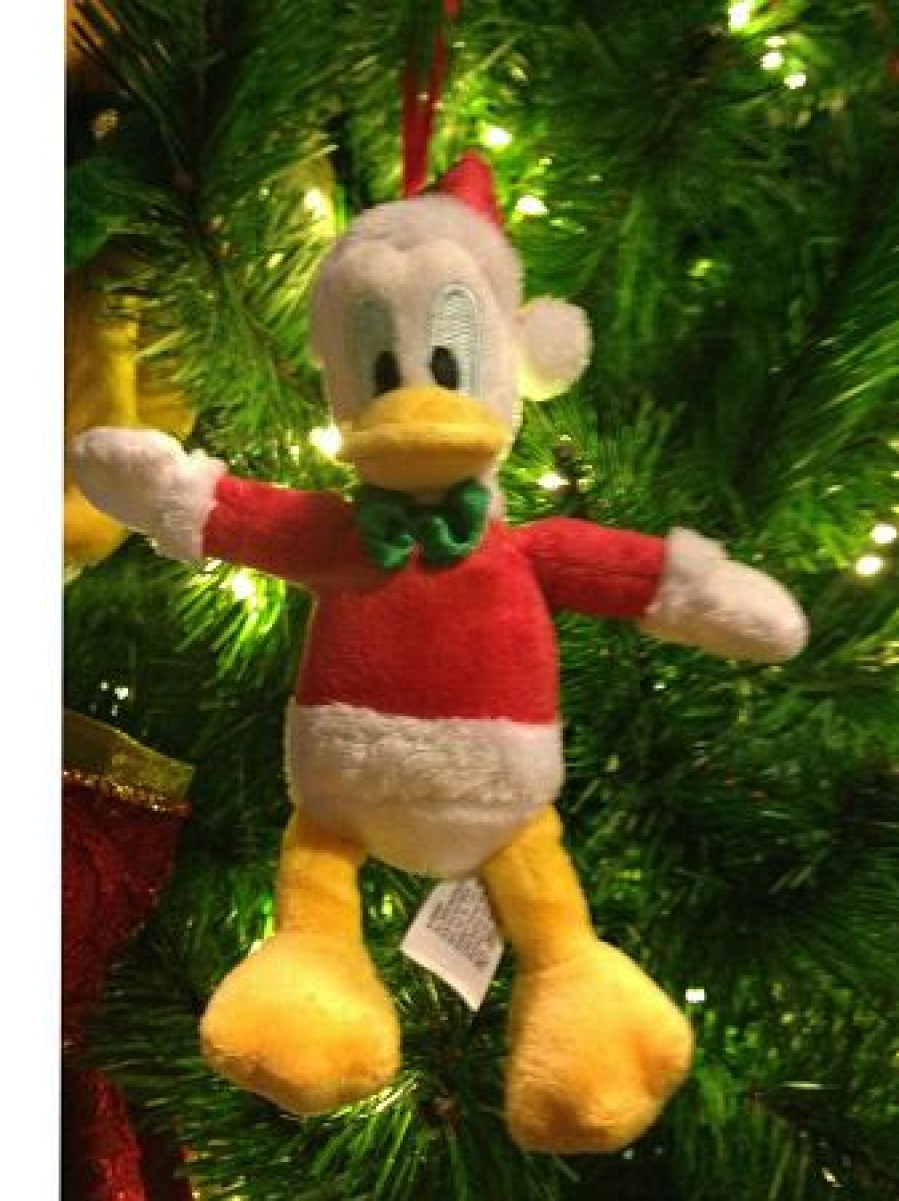 Christmas Ornaments Disney | Unique Disney Christmas Ornament Santa Donald Duck Plush 5 Inch