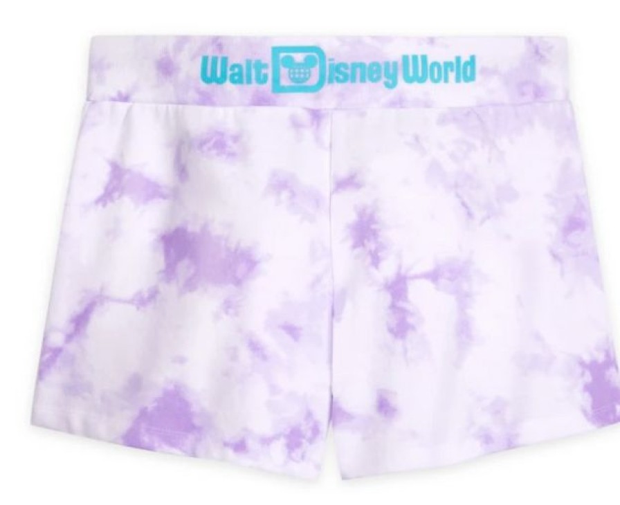 Apparel Disney | Discount Store Disney Shorts For Women Walt Disney World Tie Dye Lavender