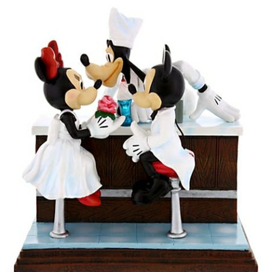 Figures And Collectibles Disney | Official Disney Figurine After The Prom Mickey & Minnie Mouse With Goofy