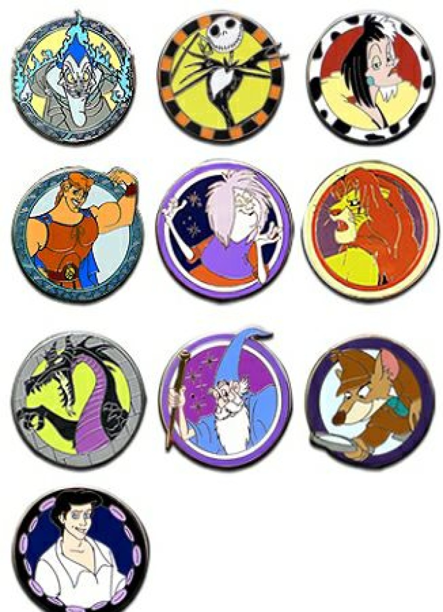 Figures And Collectibles Disney | Outlet Sale Disney Mystery Pin Set Good Vs Evil 2 Random