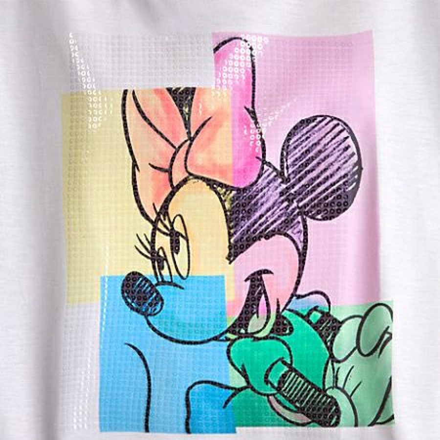 Apparel Disney | Unique Disney Shirt For Women Sparkle Minnie Mouse Fashion Tee White