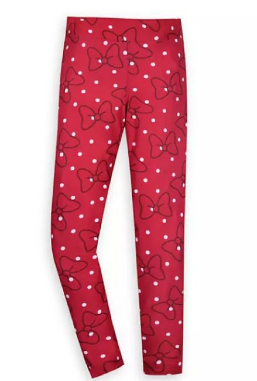 Apparel Disney | New Arrivals Disney Leggings For Women Minnie Mouse Red Bow