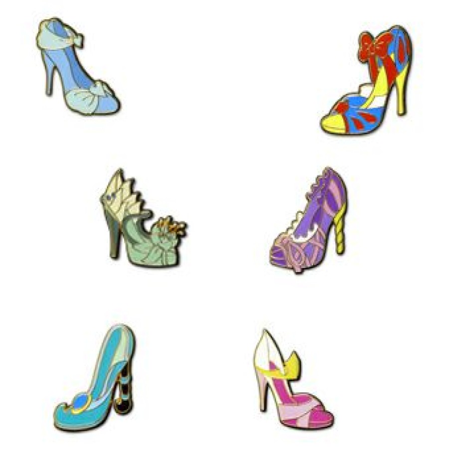 Figures And Collectibles Disney | Exclusive Design Disney Princess Pin Set Princesses Shoes