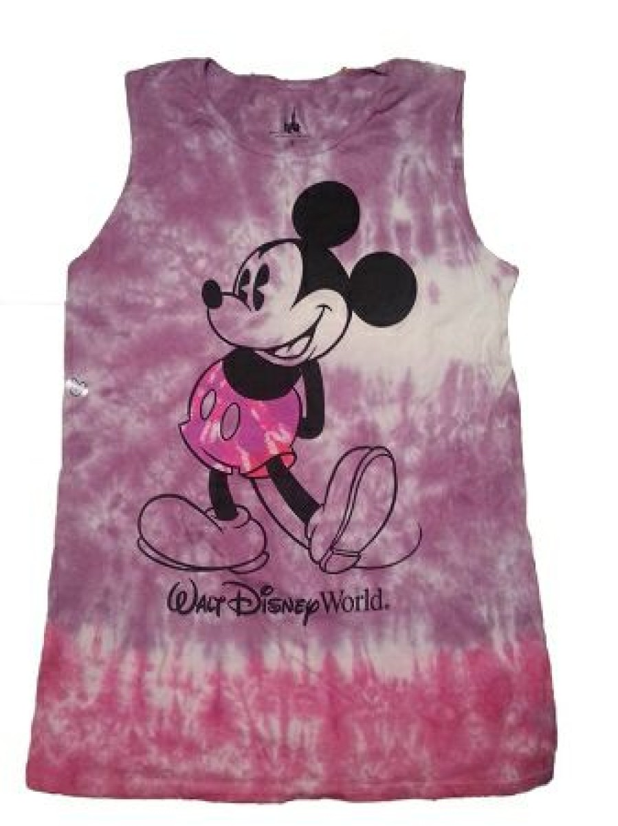 Apparel Disney | Store Disney Shirt For Women Mickey Mouse Tie Dye Tank Pink & Purple