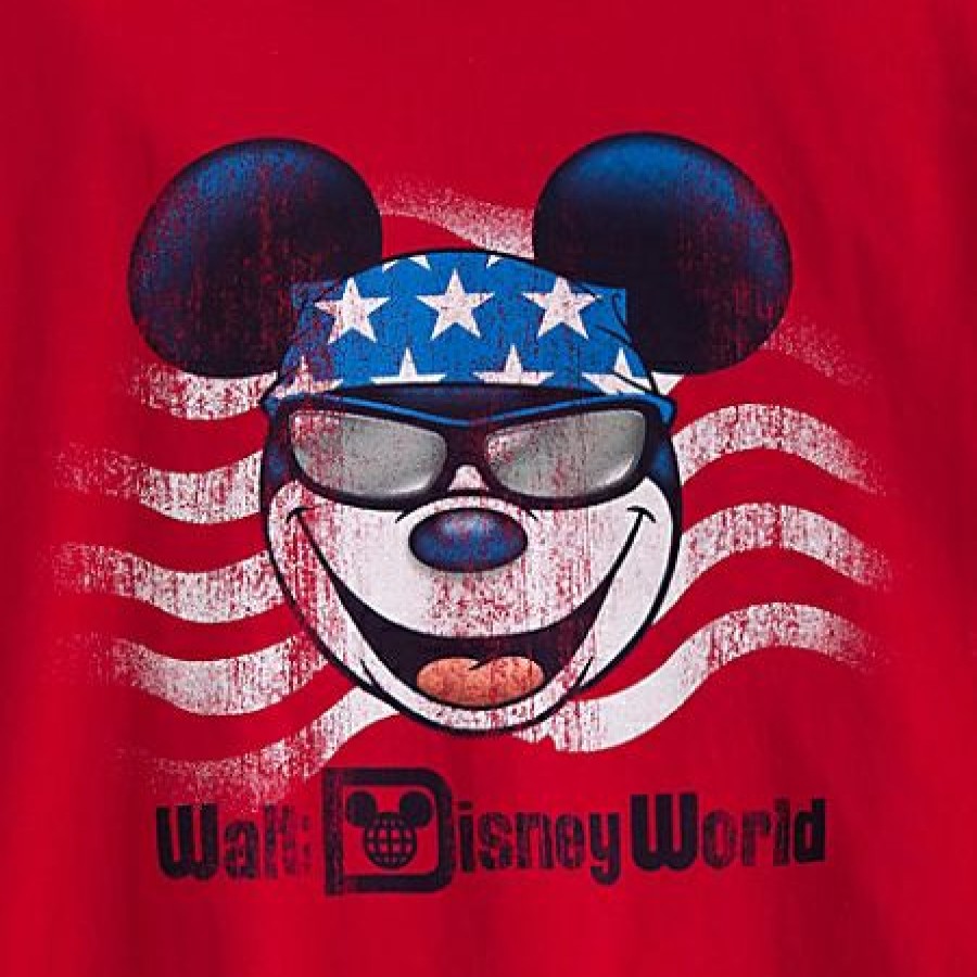 Apparel Disney | Fire Sale Disney Shirt For Adults Mickey Mouse Americana Tee Red