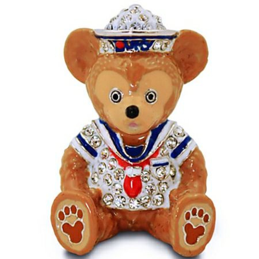 Figures And Collectibles Disney | Bargain Sale Disney Arribas Figurine Duffy The Disney Bear Jeweled Mini