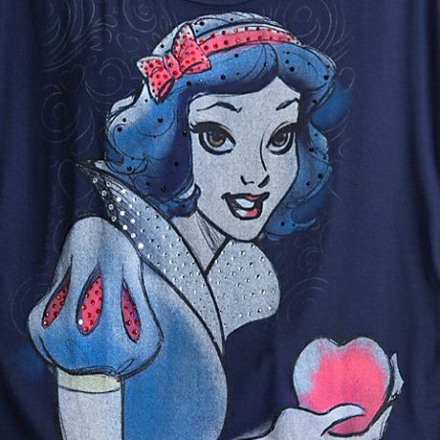 Apparel Disney | Gift Selection Disney Shirt For Women Snow White Fashion Tee Blue