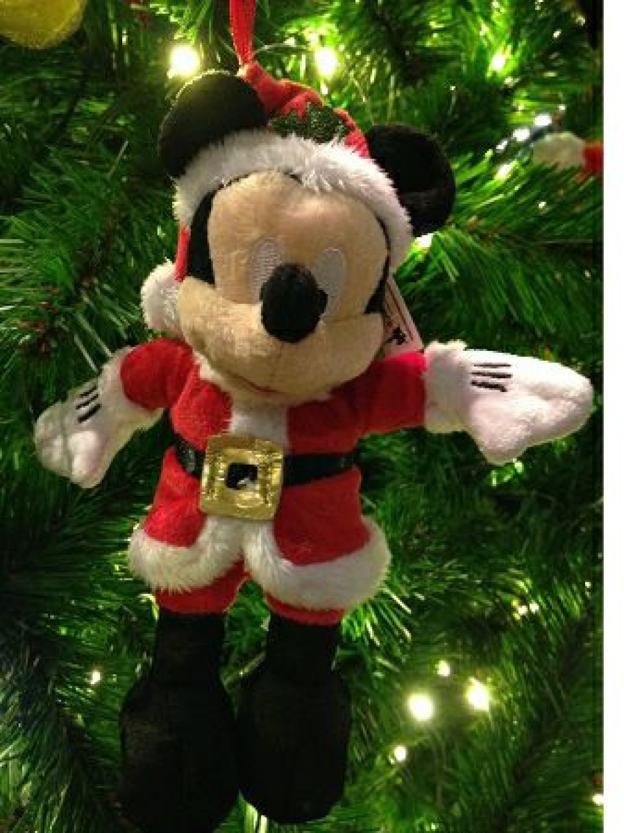 Christmas Ornaments Disney | Latest Fashion Disney Christmas Ornament Santa Mickey Mouse Plush 5 Inch