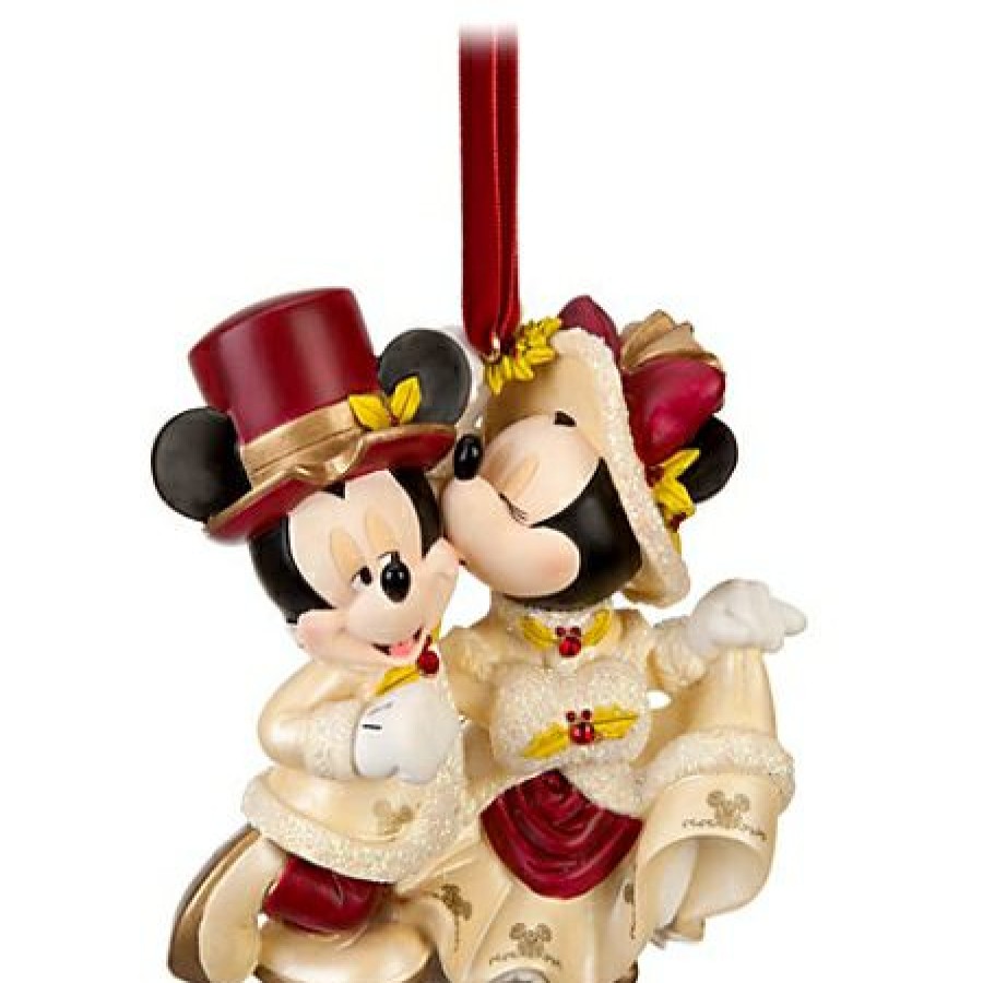 Christmas Ornaments Disney | Discount Sale Disney Christmas Ornament Victorian Minnie And Mickey Mouse Kiss